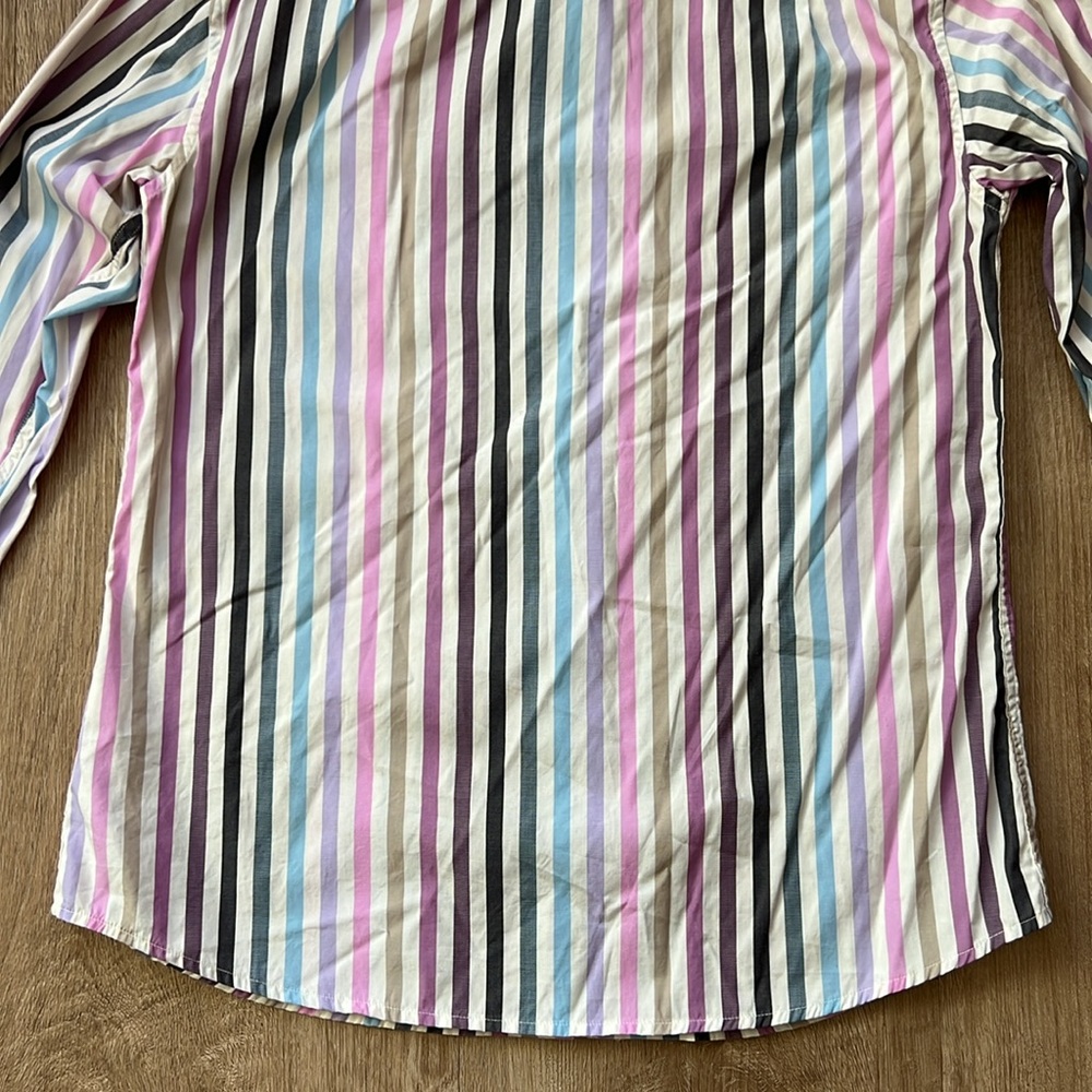 Thomas Pink Women’s Long Sleeve Striped Multicolor Button Down Top Size: 8 - Picture 12 of 17